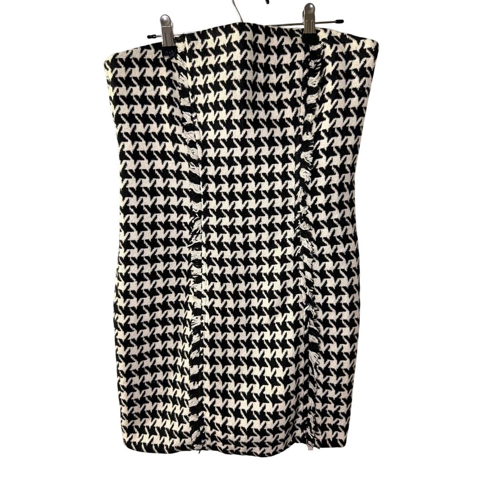 L'Academie Houndstooth Strapless Mini Dress - New with Tag!